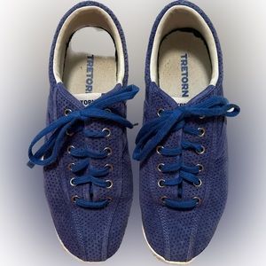 TRETORN Nylite Platform Sneakers Royal Blue Suede